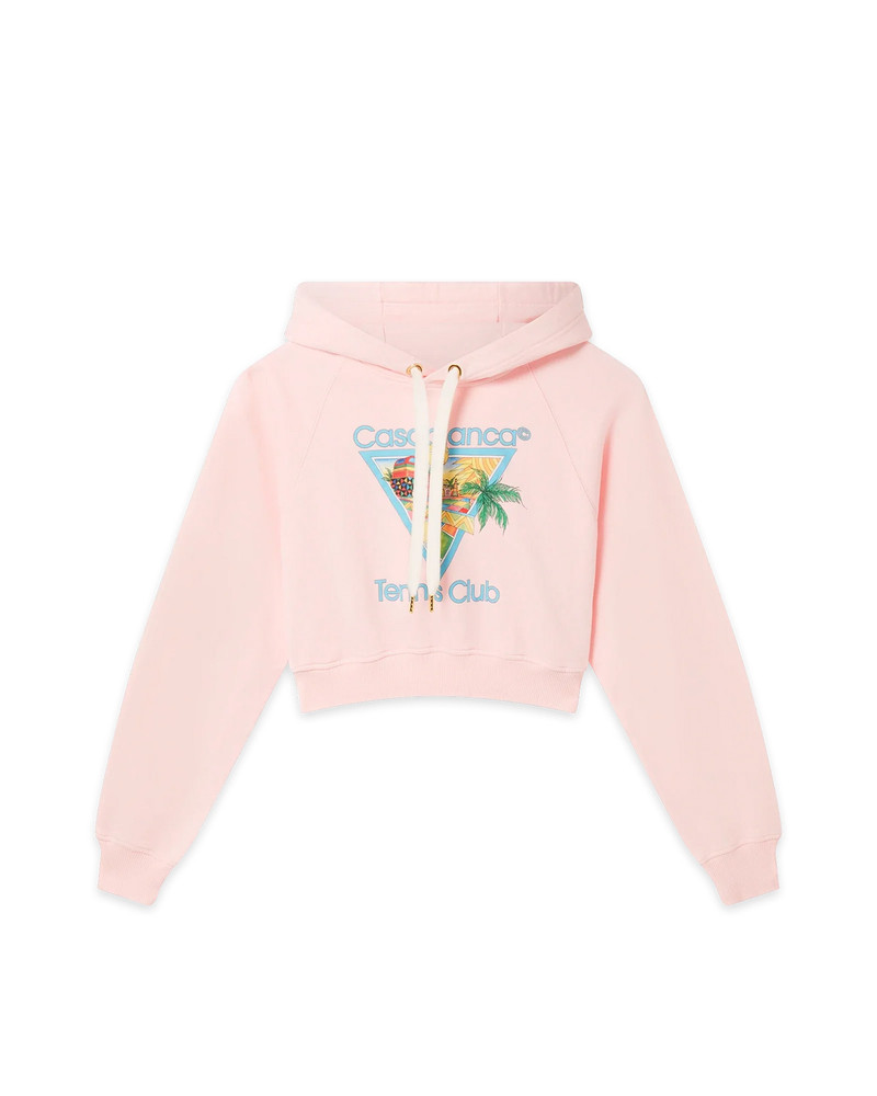 Afro Cubism Tennis Club Cropped Hooded Sweatshirt 1