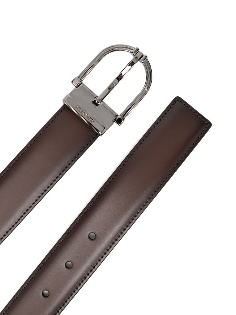 leather square belt - 2