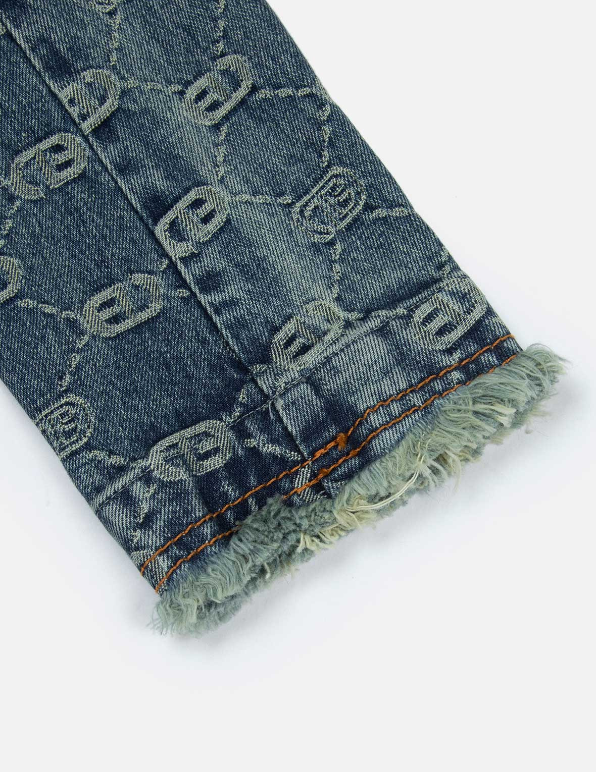 ALLOVER LOGO JACQUARD FASHION FIT DENIM JACKET - 10
