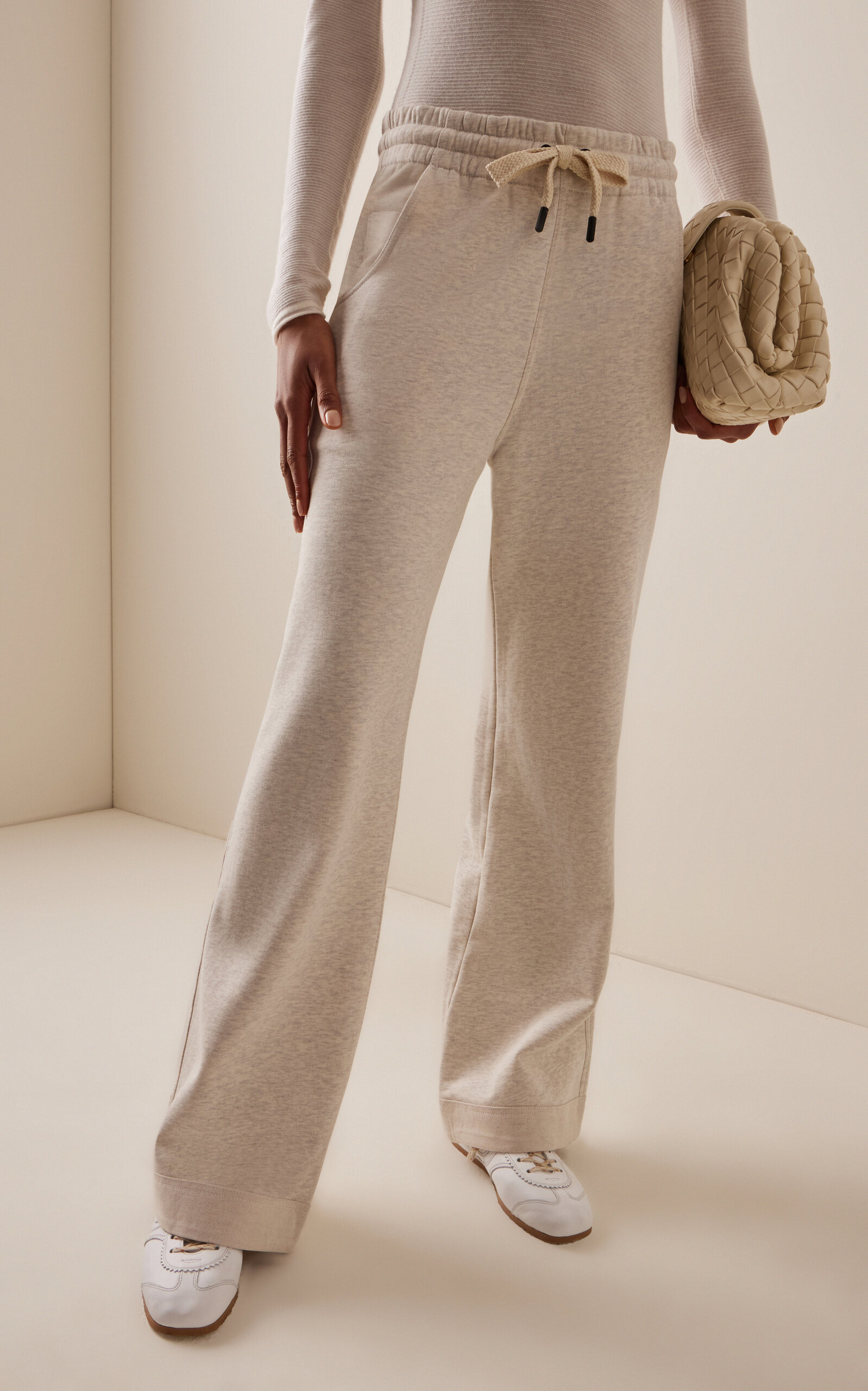 Cotton-Linen Sweatpants ivory - 3