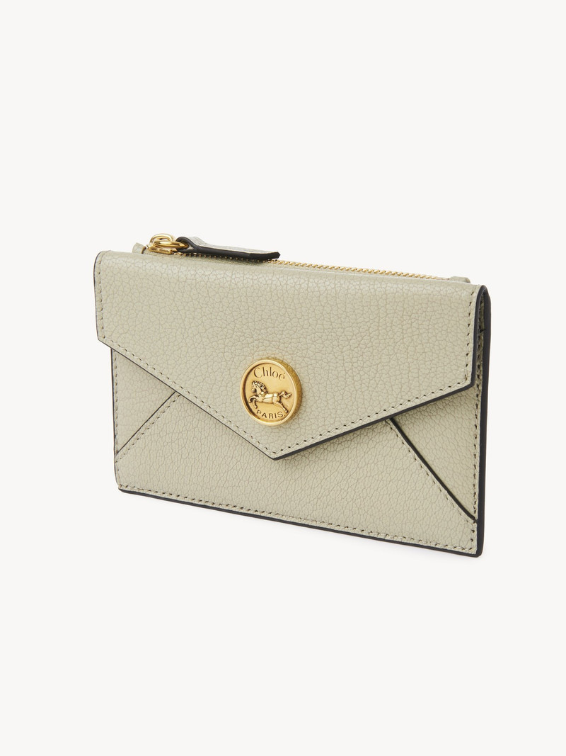 Chloé SMALL ENVELOPE PURSE WITH CARD SLOTS IN GRAINED LEATHER outlook