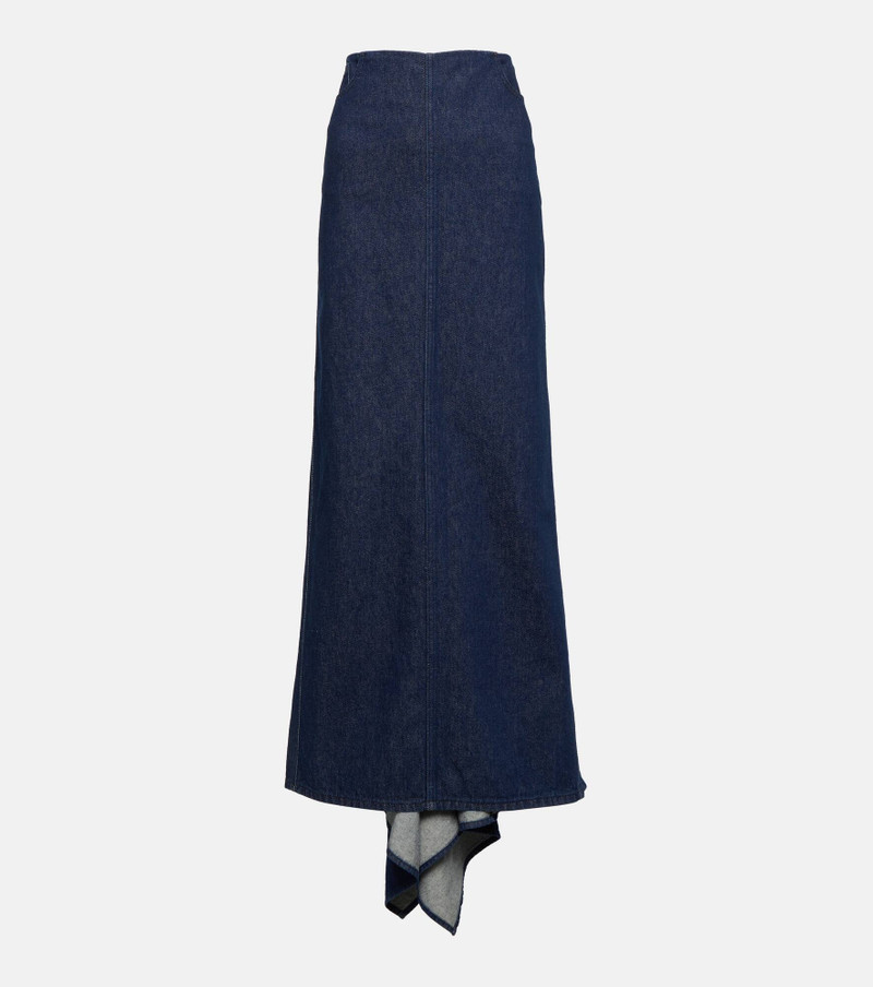 Low-rise denim maxi skirt - 1