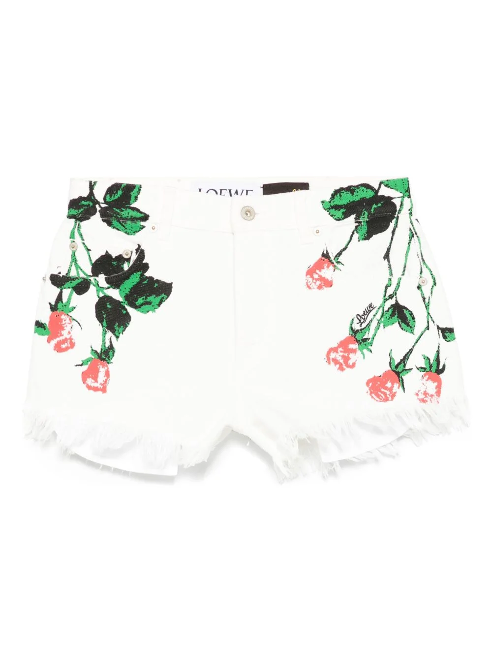foral-print shorts - 1