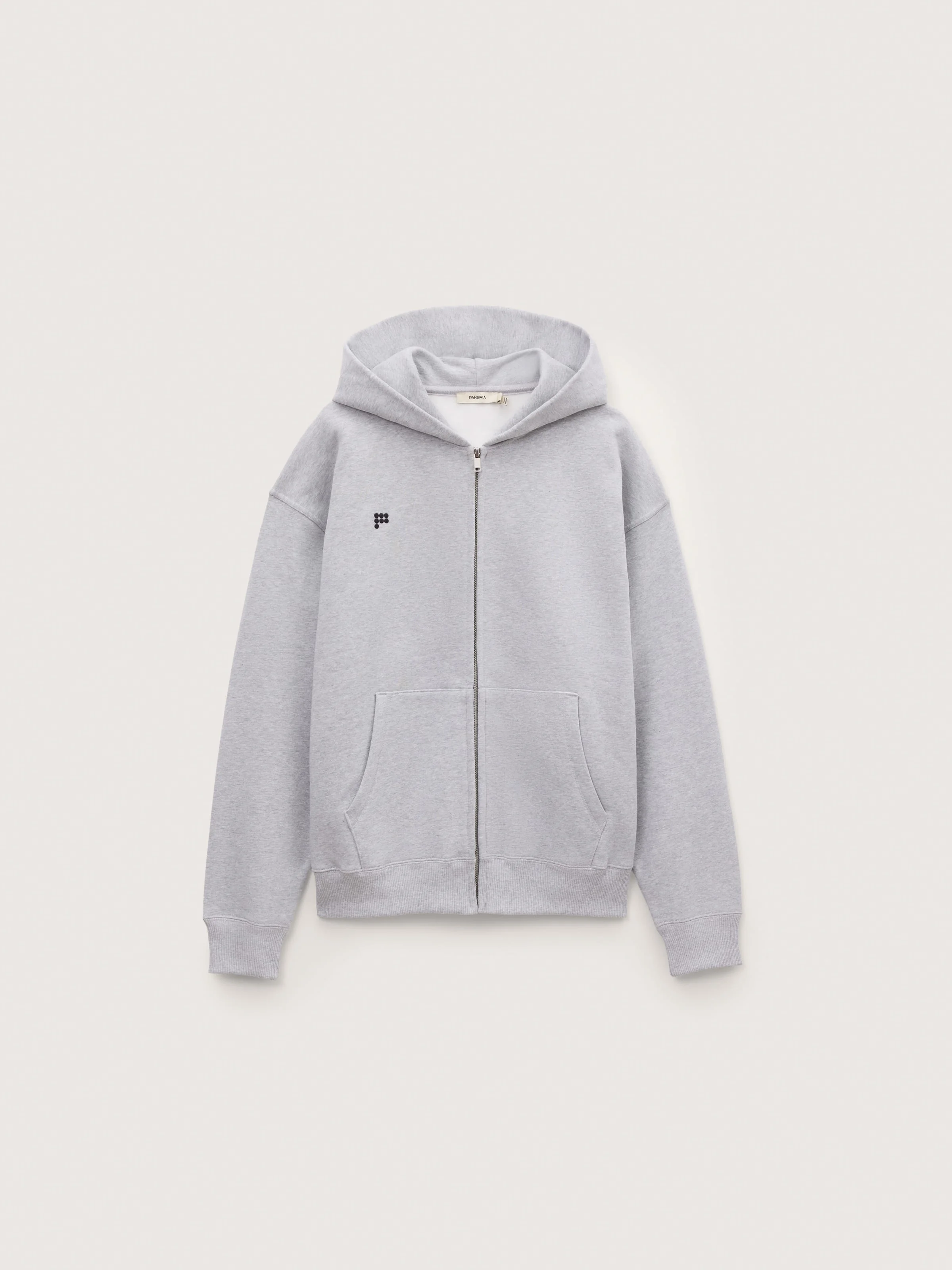 Mens Heavyweight Zip Up Hoodie - Grey Marl - 1