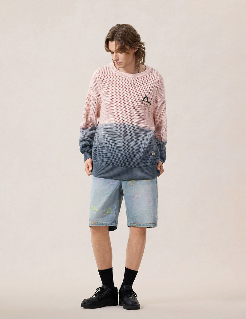 All-over Seagull Jacquard Denim Shorts 5