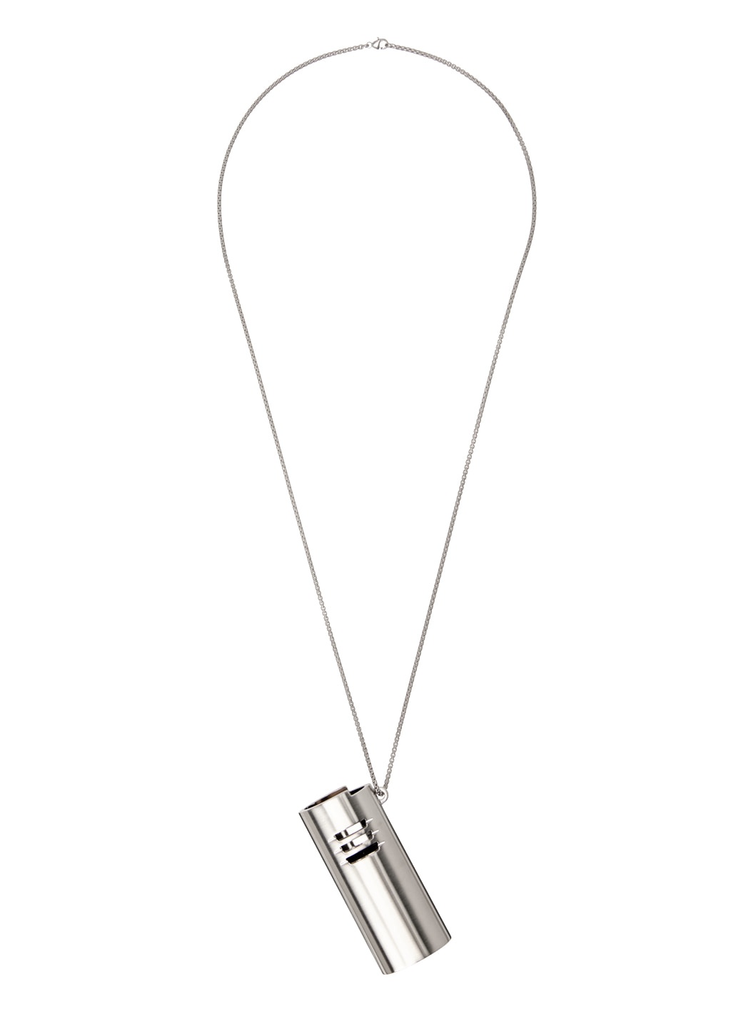 Silver Porterville Lighter Holder Charm Necklace - 1