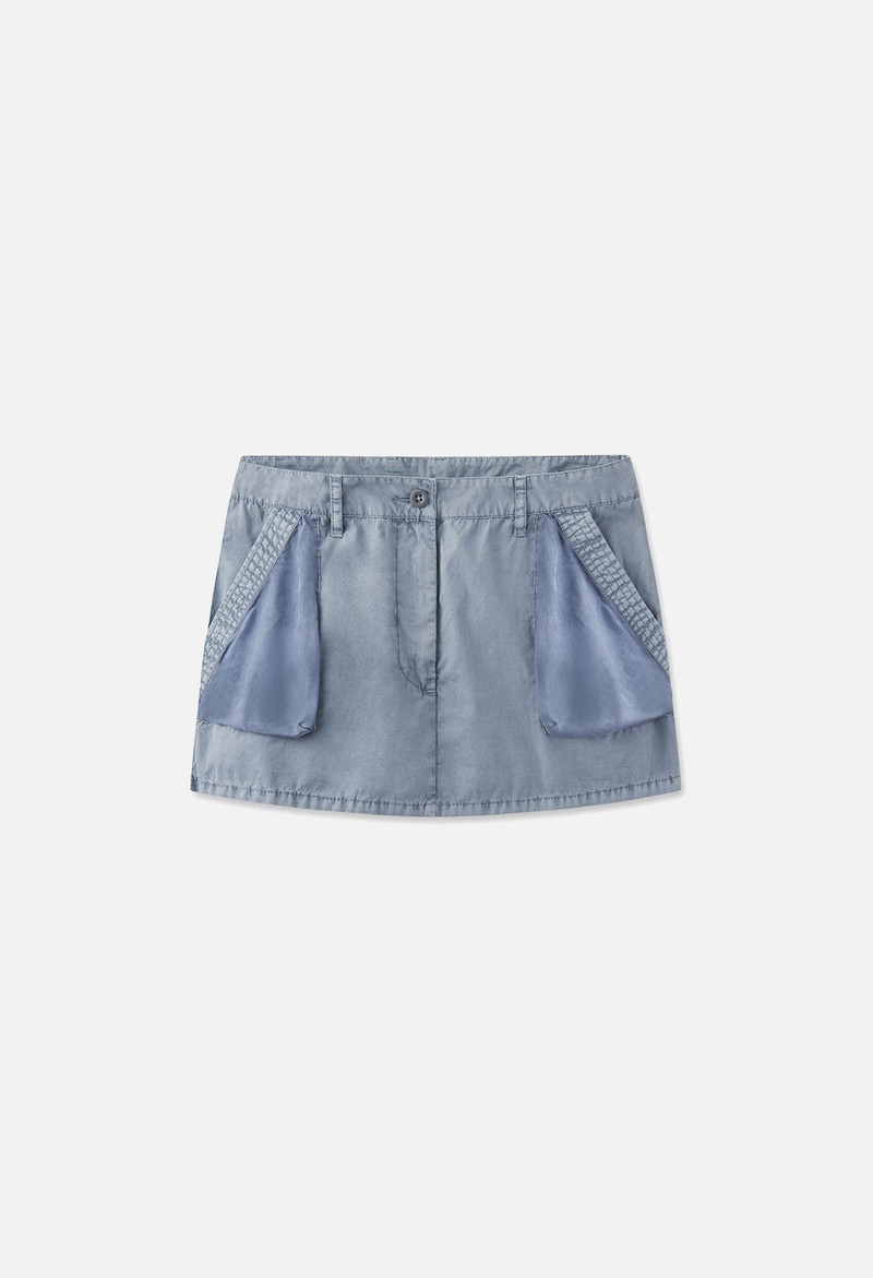 PANELED UTILITY MINI SKIRT 1