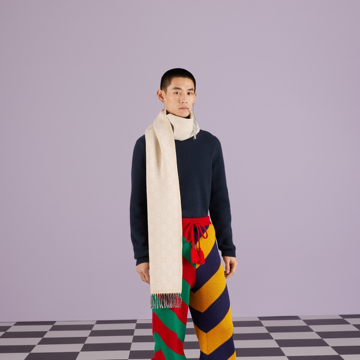 GG wool scarf - 3