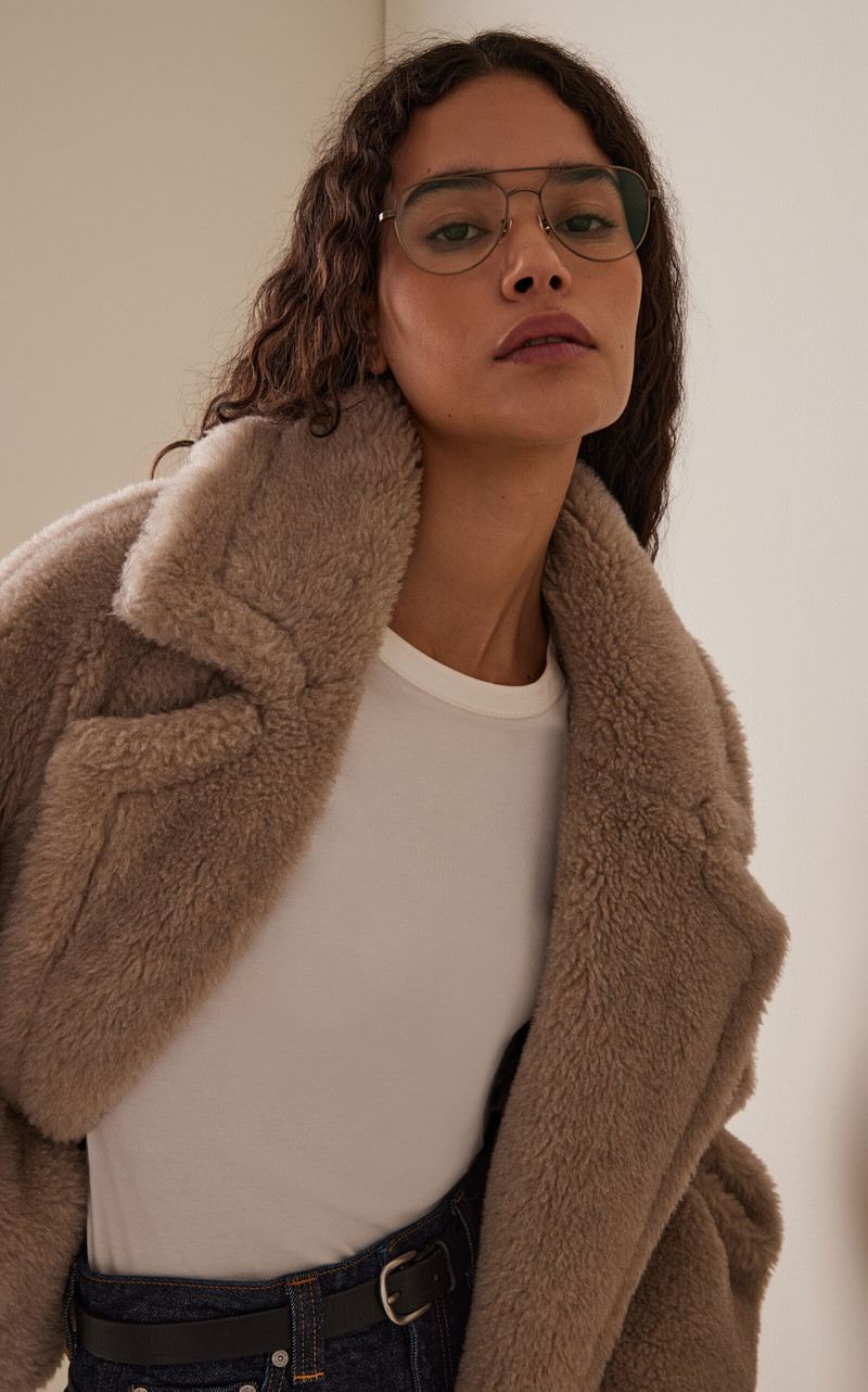 Oliver Peoples Stilson Aviator-Frame Metal Glasses silver outlook