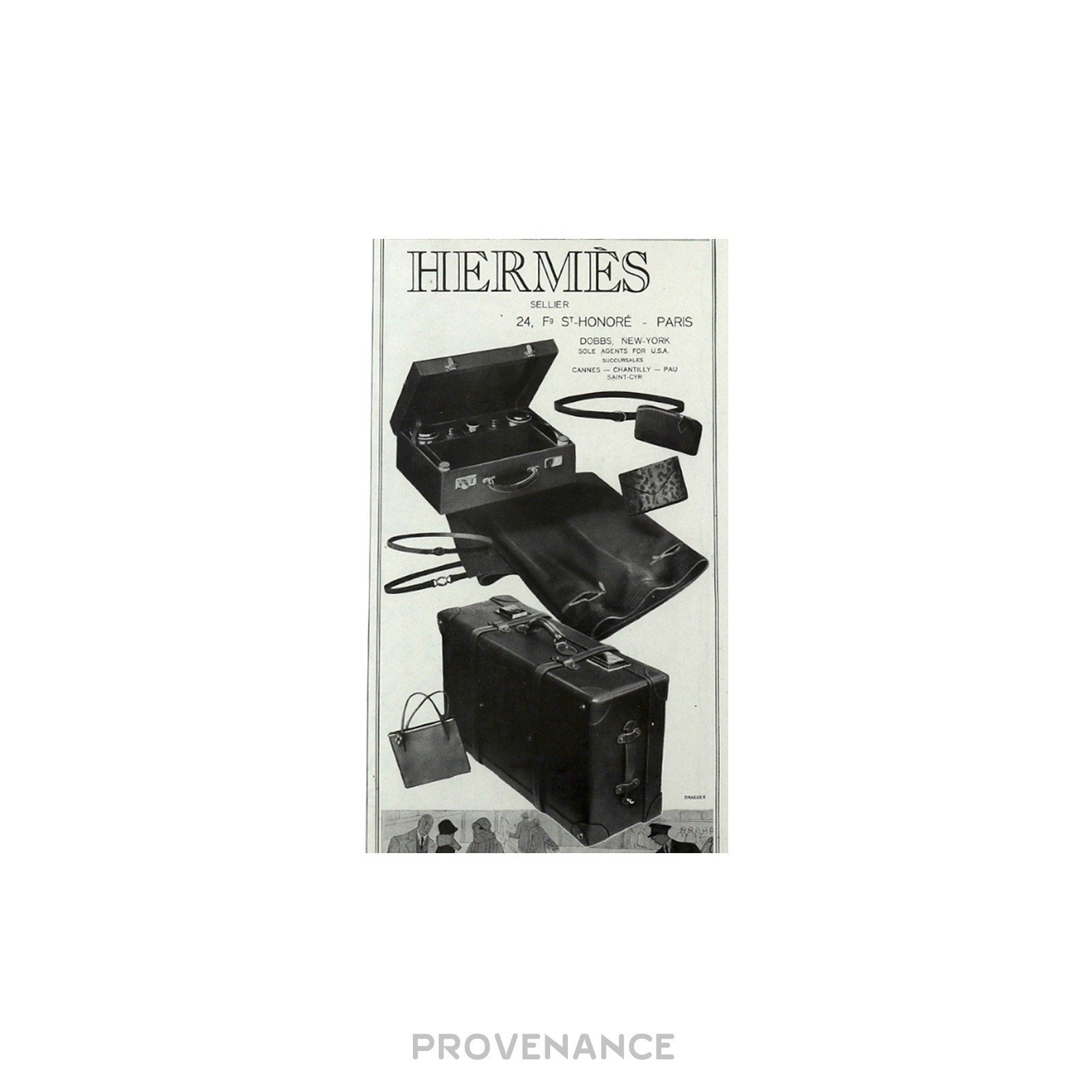 Hermes Antique Vintage Newsprint Ad - HERMÈS SELLIER V - 5