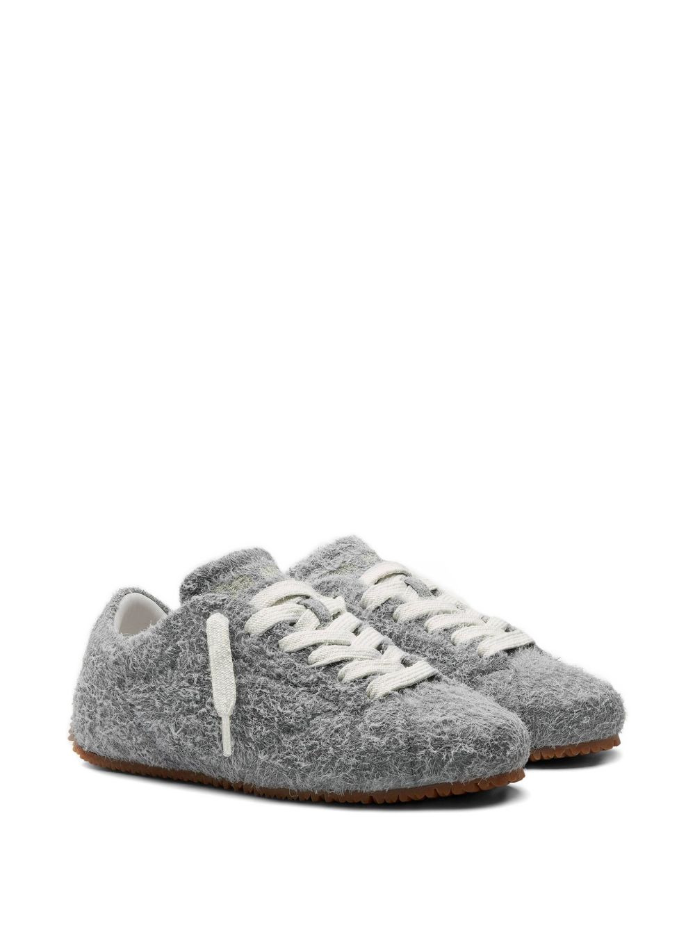 lace-up shaggy suede sneakers - 2