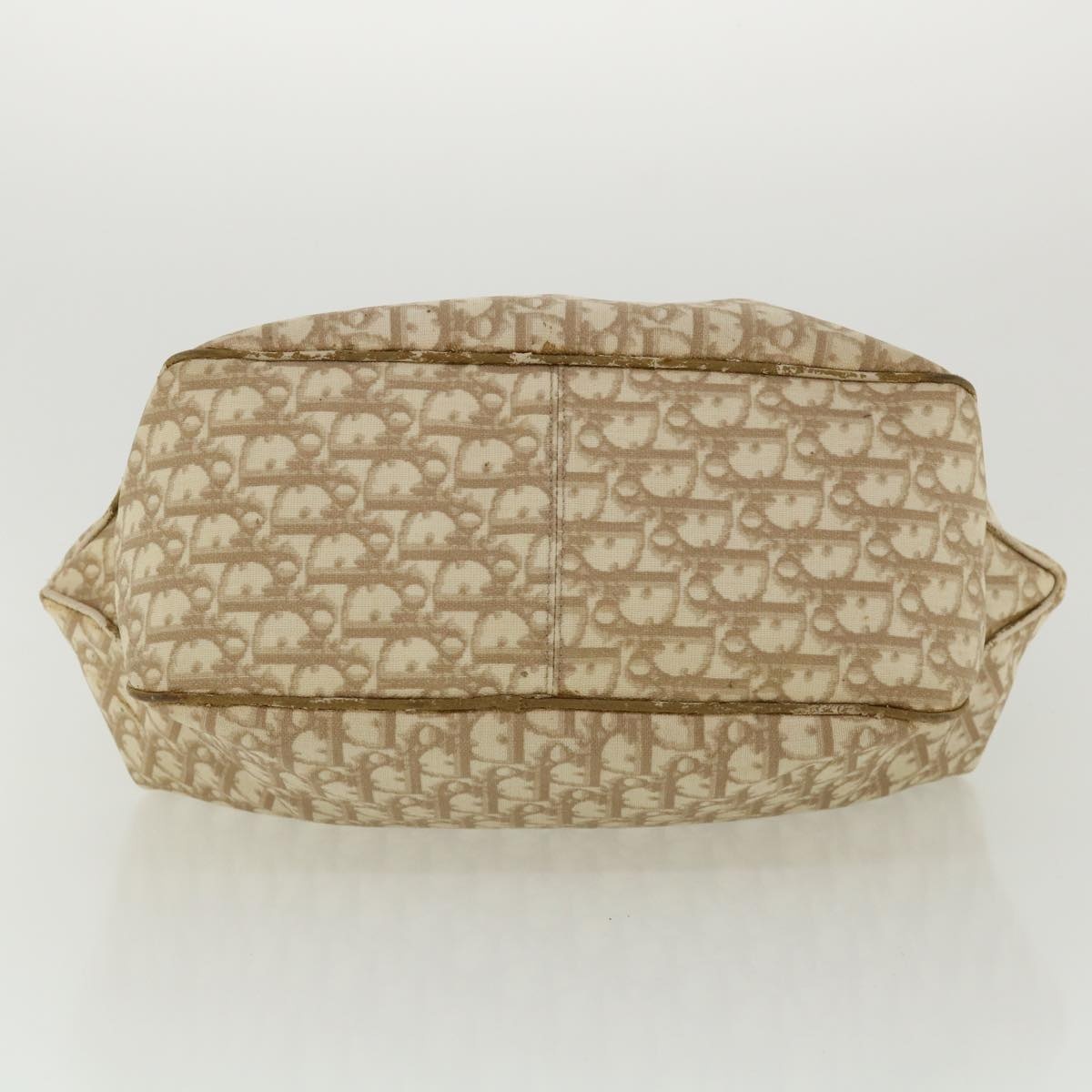 DIOR Trotter Canvas Chain Tote Bag Leather Beige - 5
