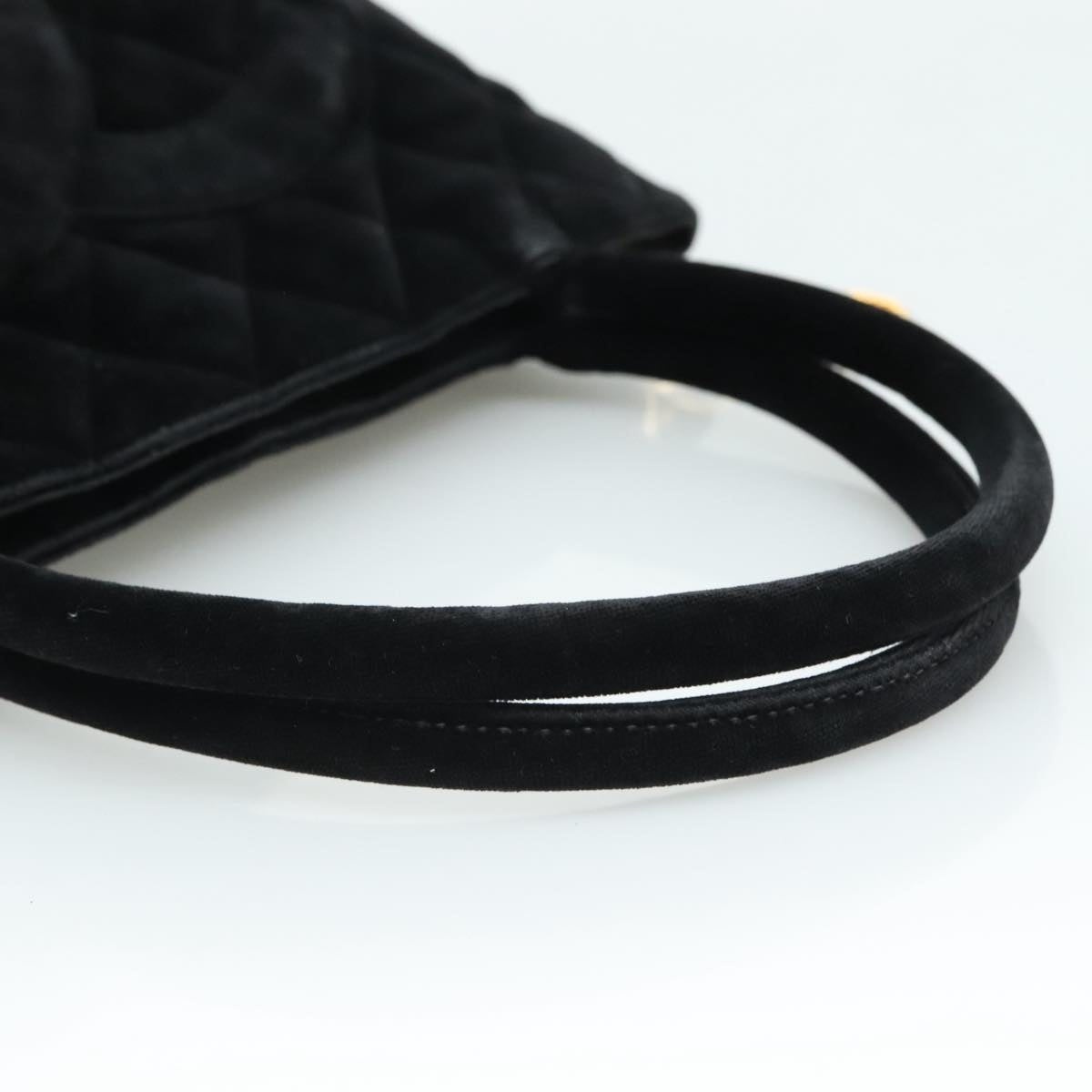 CHANEL Matelasse Standard Tote Bag Velor Black CC - 7