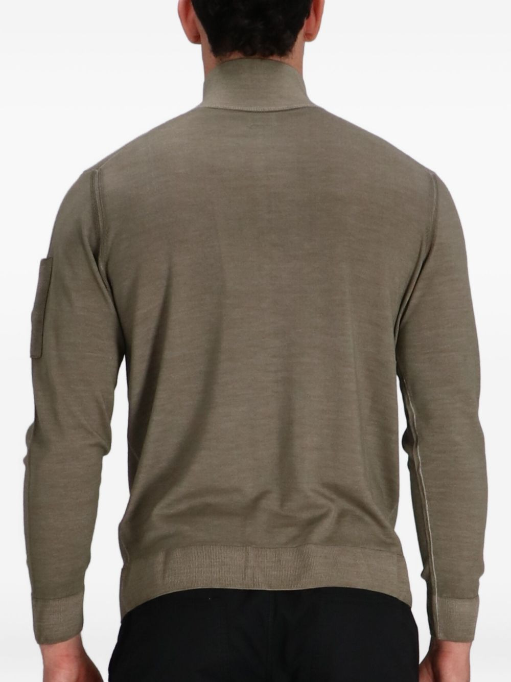 half-zip lens-pocket sweater - 4