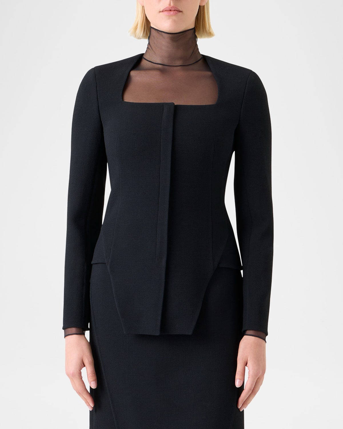 Desiree Double-Face Trapezoid Jacket - 4