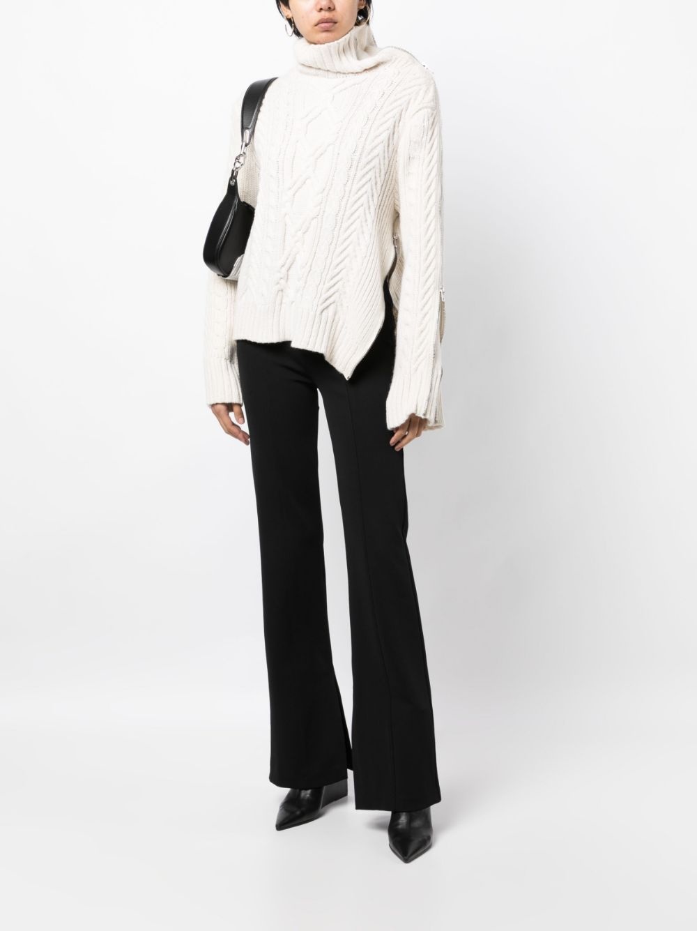cable-knit zip-detail jumper - 2