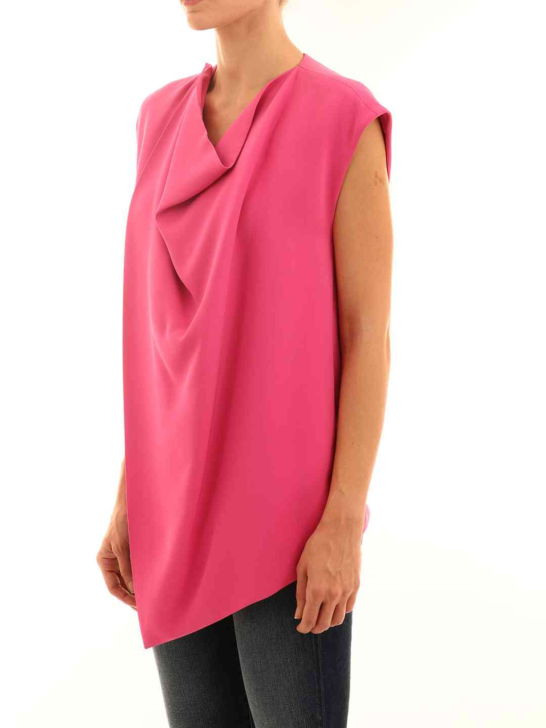 Celine Women Fuchsia Silk Top - 2