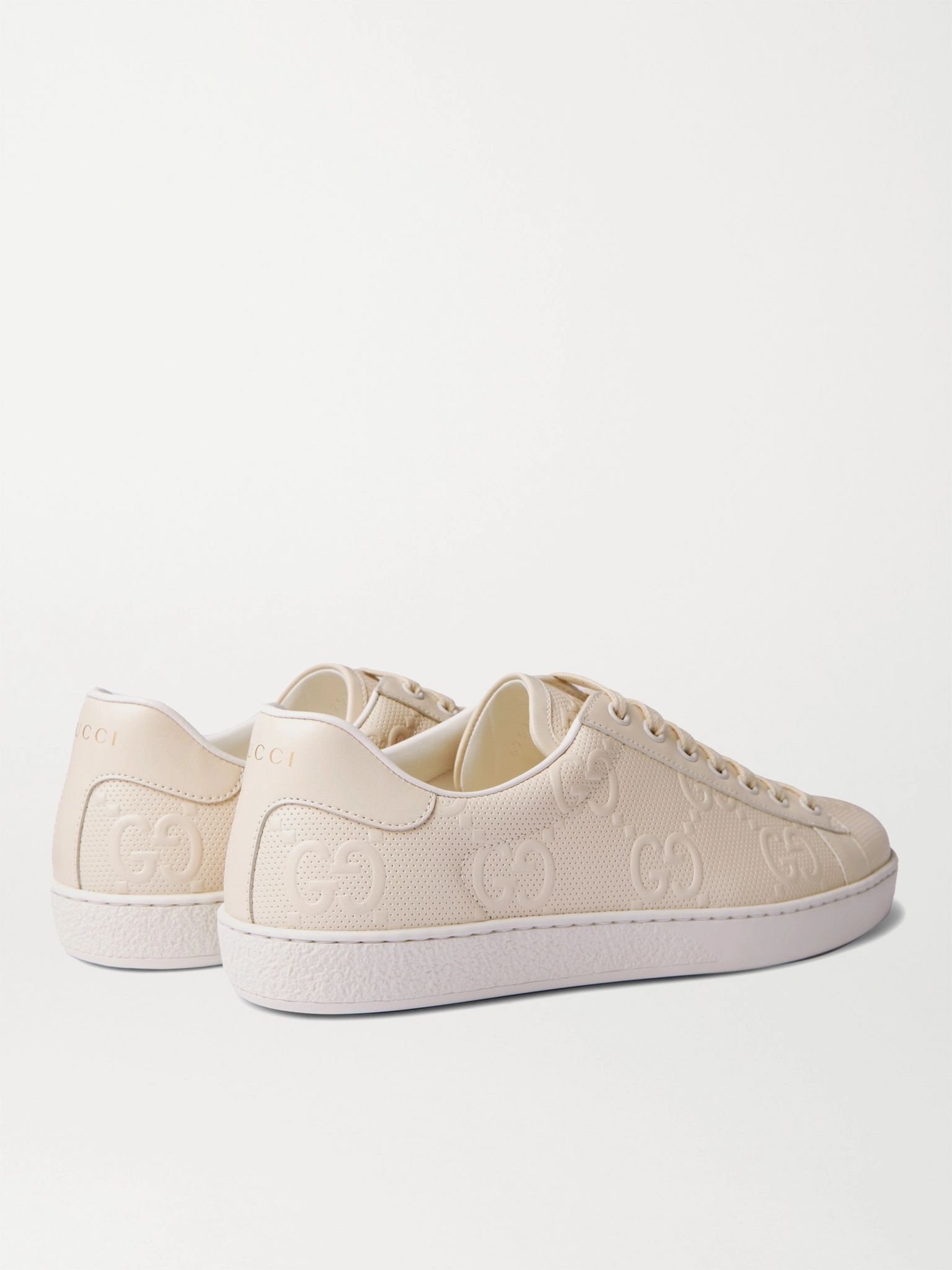 Ace Logo-Embossed Perforated Leather Sneakers - 3