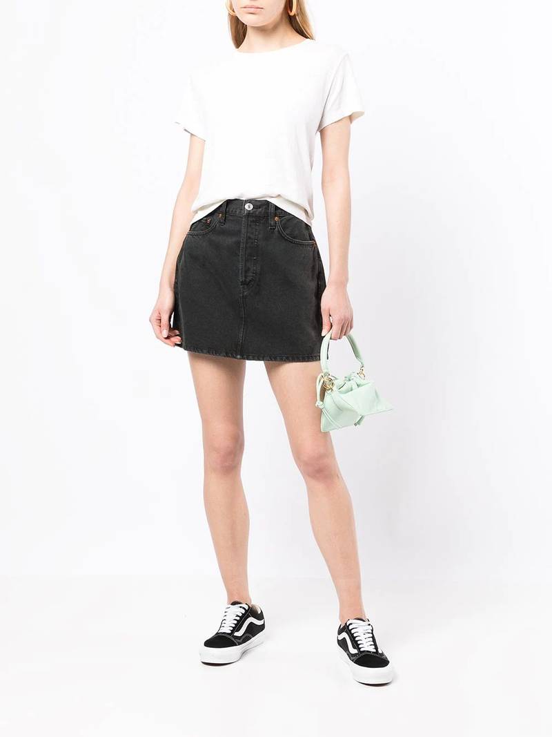 RE/DONE solid-colour crewneck T-shirt outlook