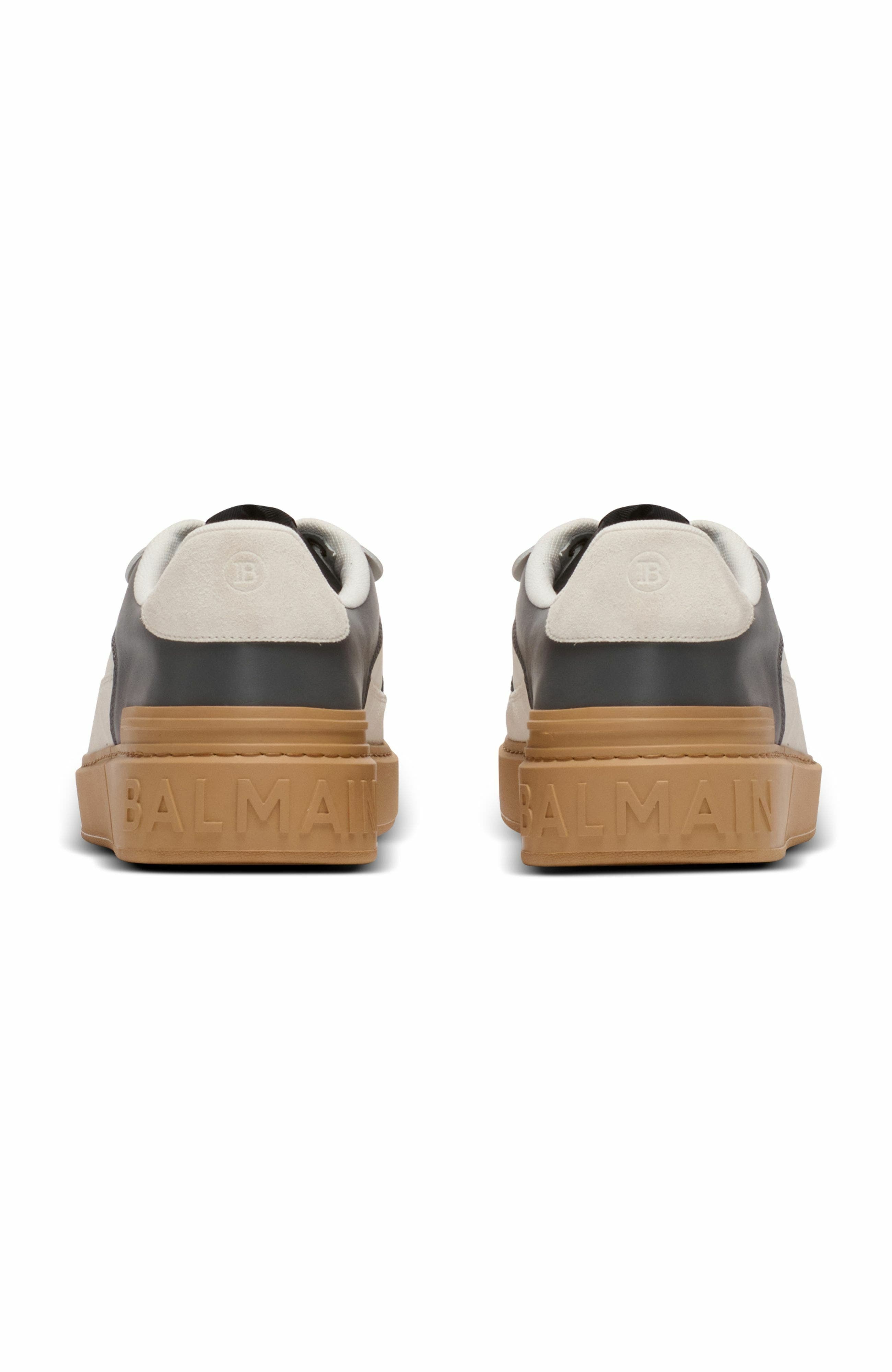 Balmain B-Court Flip leather trainers in Grey at Nordstrom - 3