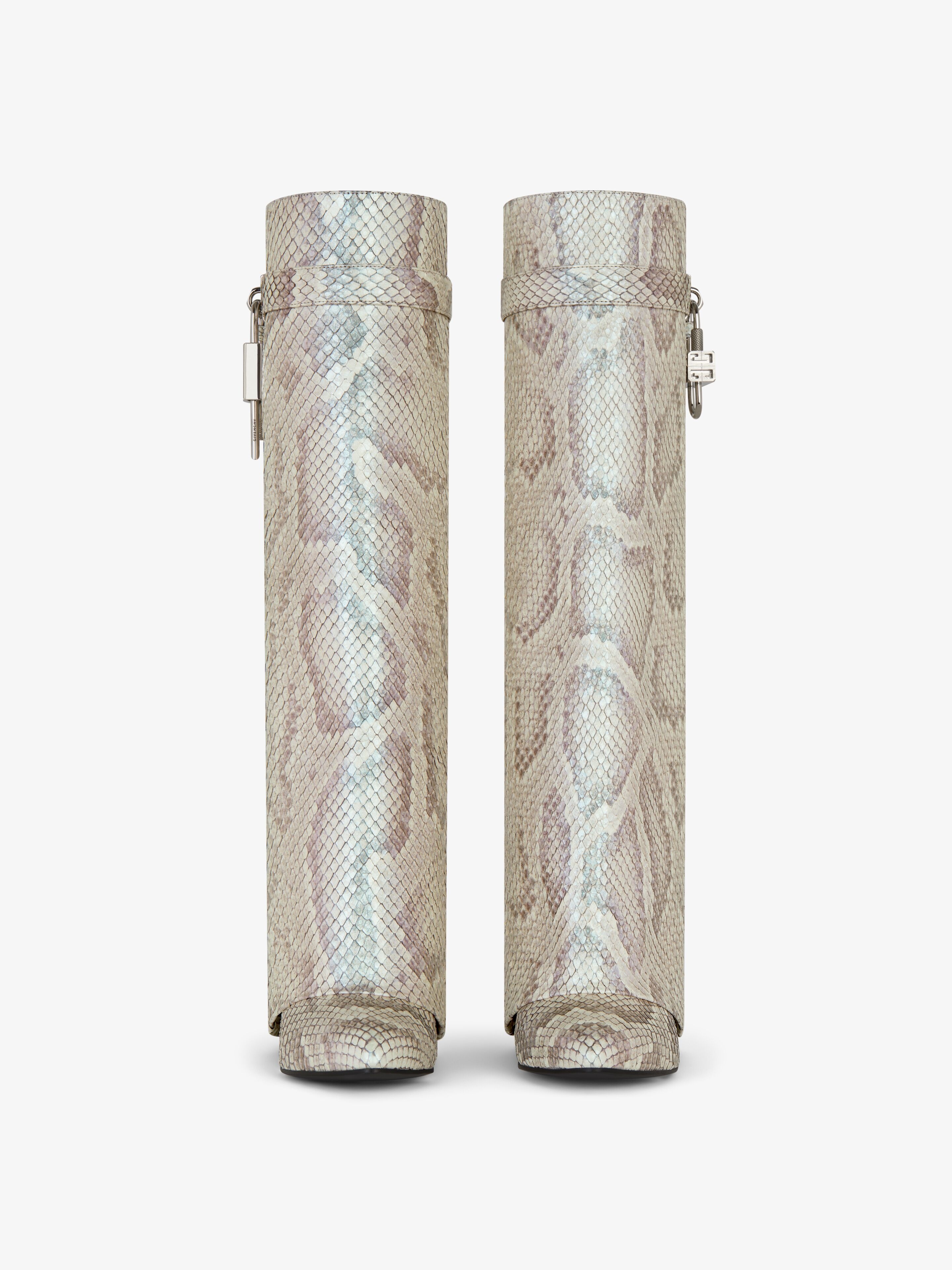 SHARK LOCK BOOTS IN PYTHON WITH PEARL EFFECT - 3
