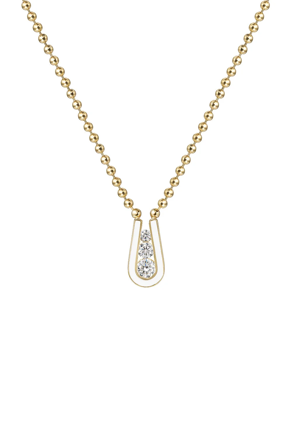 Diamond White Daphne Pendant Necklace - 1