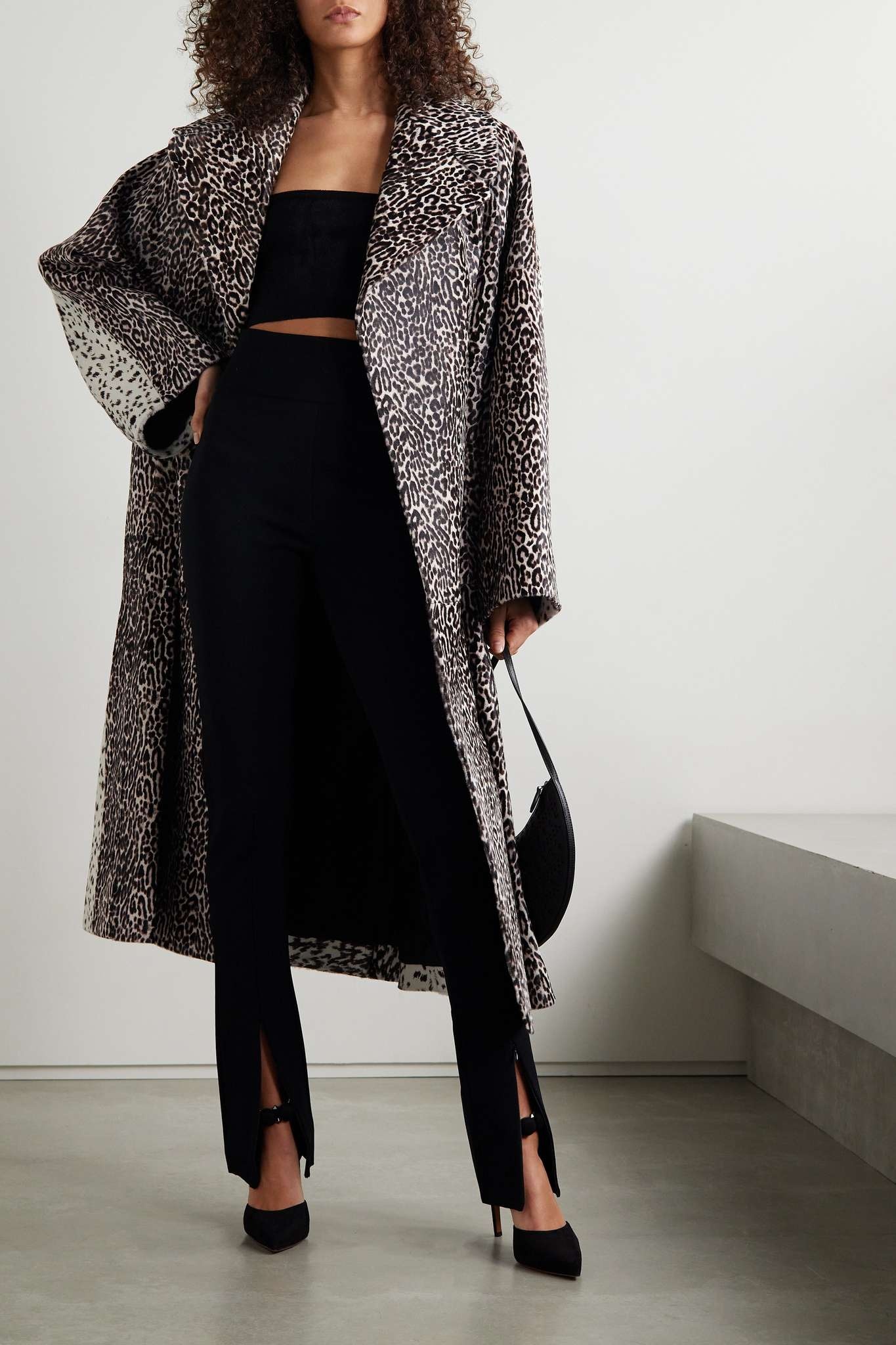 Leopard-print calf hair coat - 2