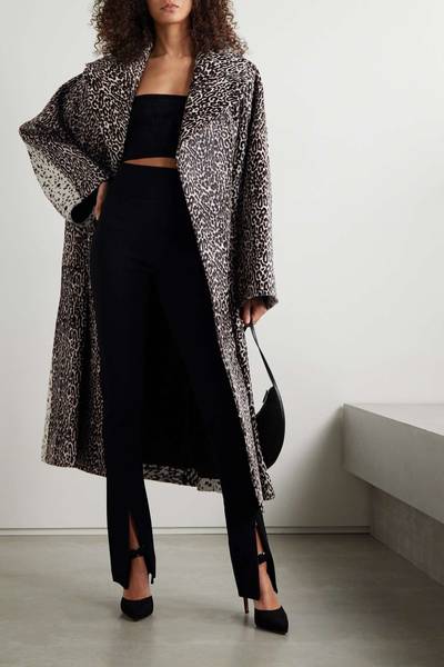 Alaïa Leopard-print calf hair coat outlook