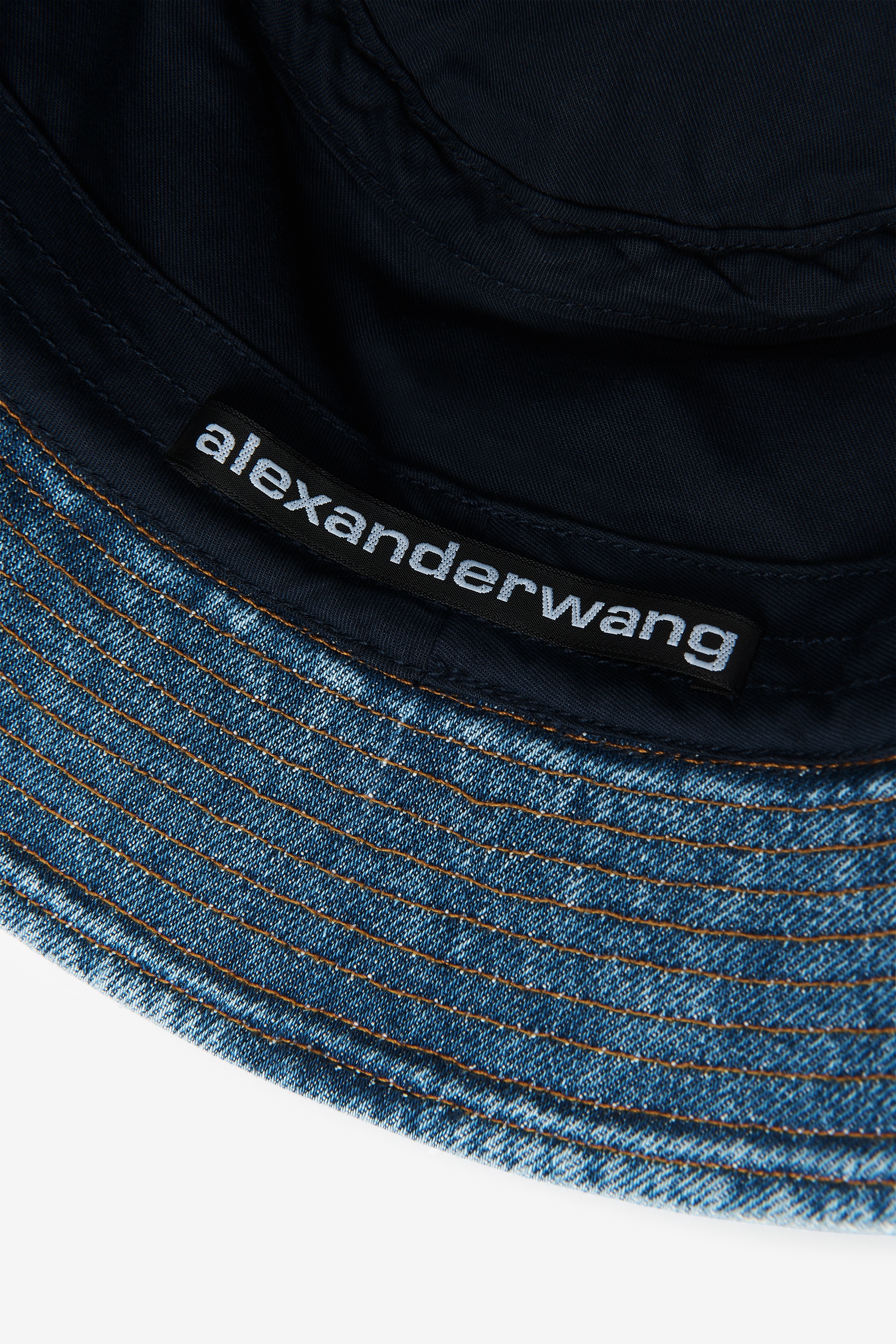 embossed bucket hat in denim - 4