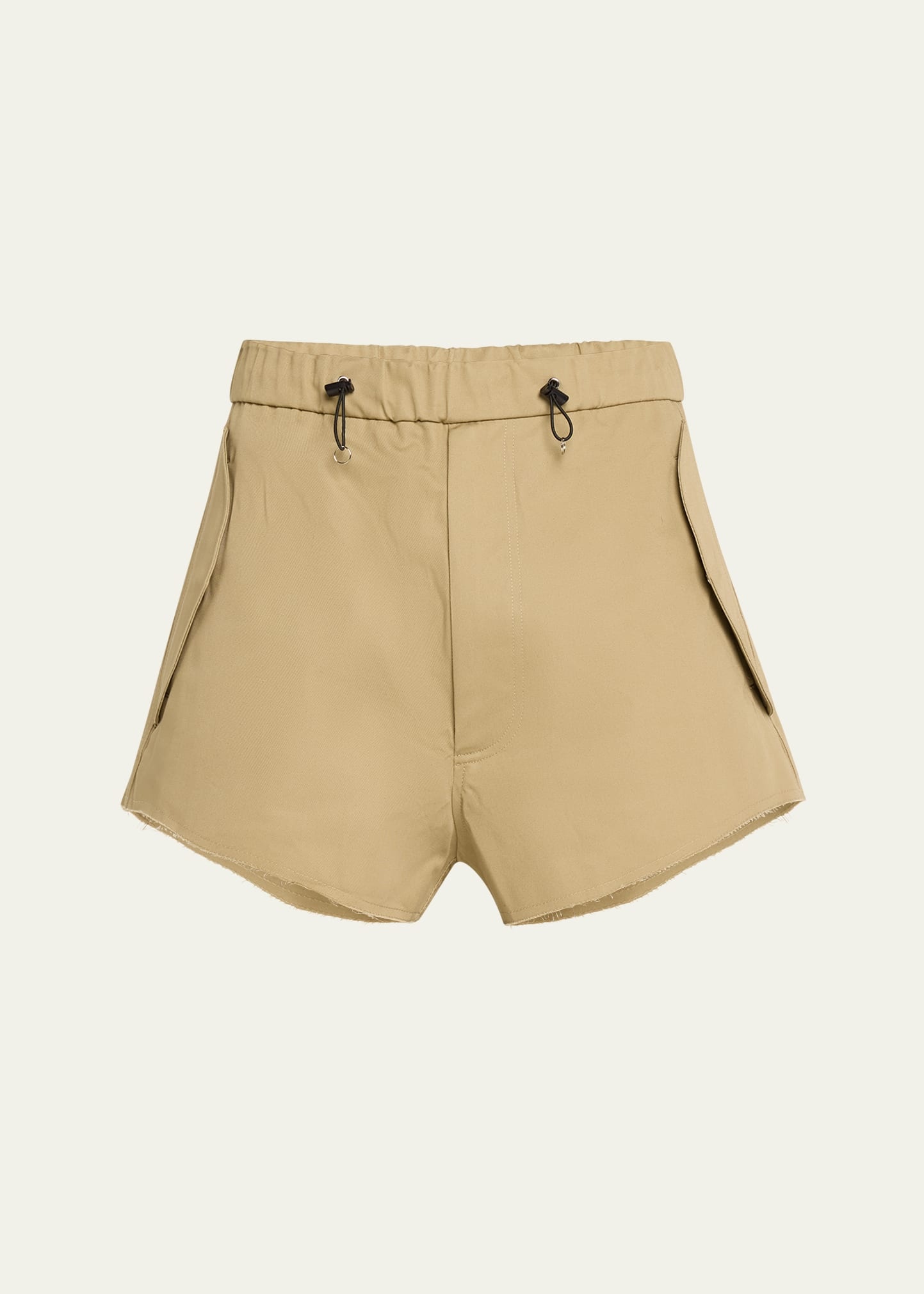 Men's Cropped Twill Back-Zip Shorts - 1