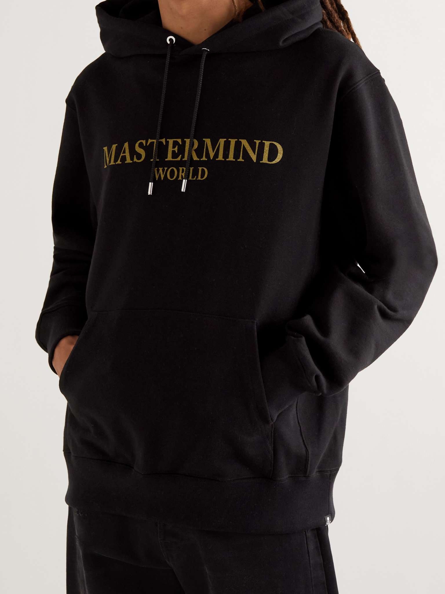 Glittered Logo-Print Cotton-Jersey Hoodie - 4