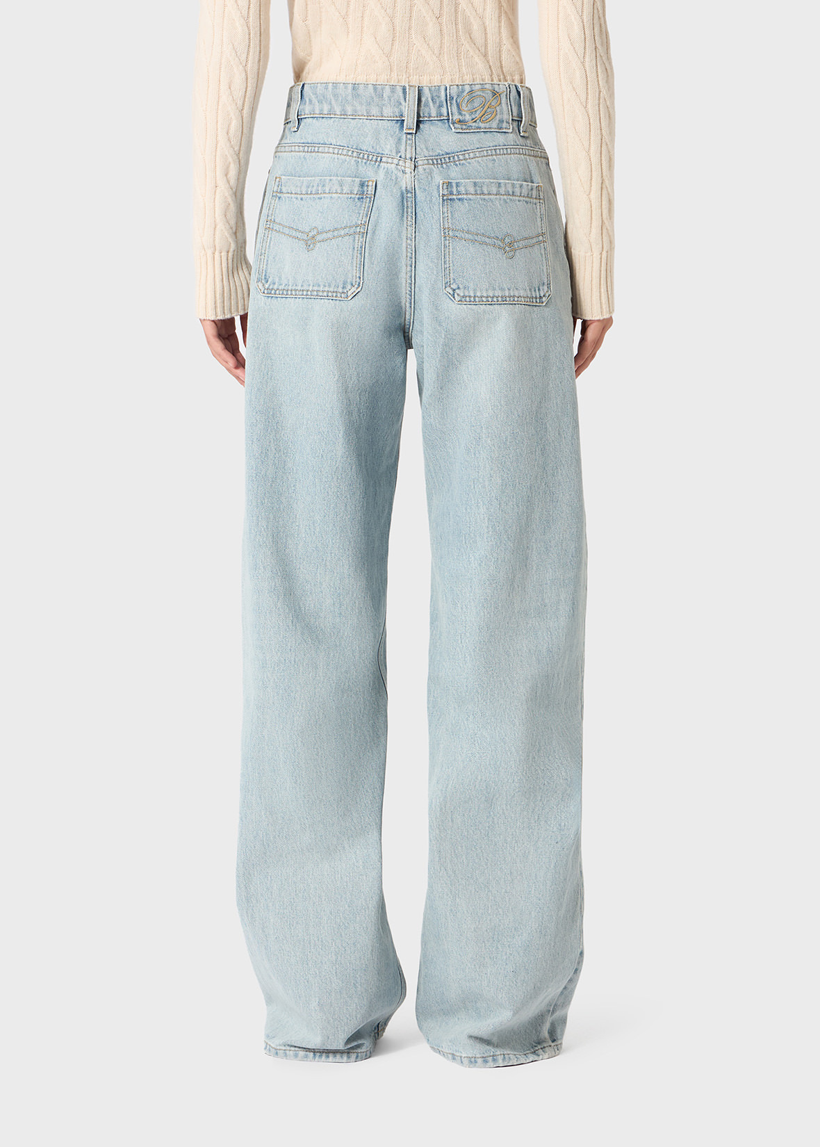 BOY FIT JEANS WITH PATCH POCKETS - 4