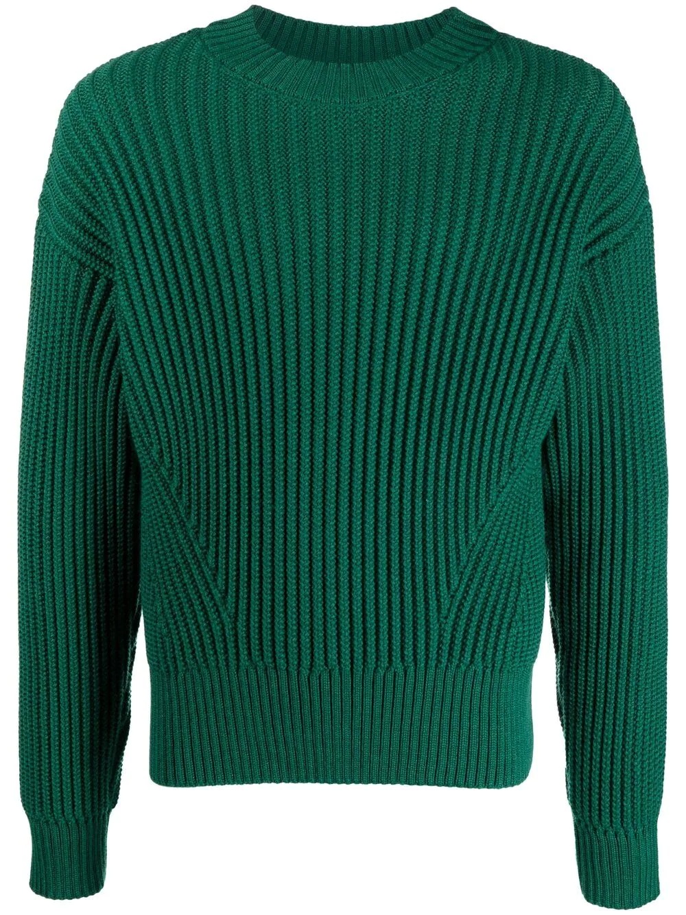 ribbed-knit virgin wool jumper - 1