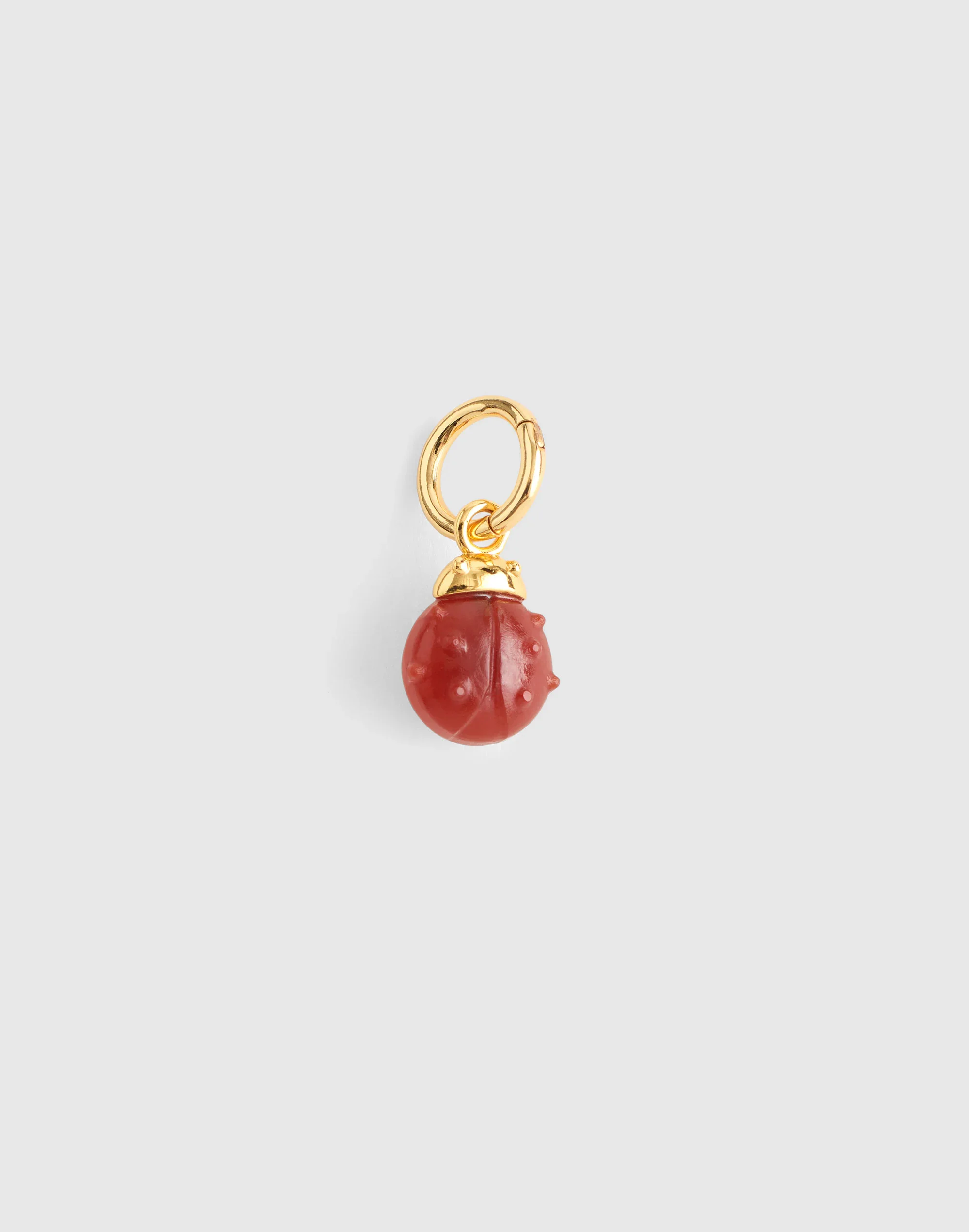 Semiprecious Ladybug Charm - 1