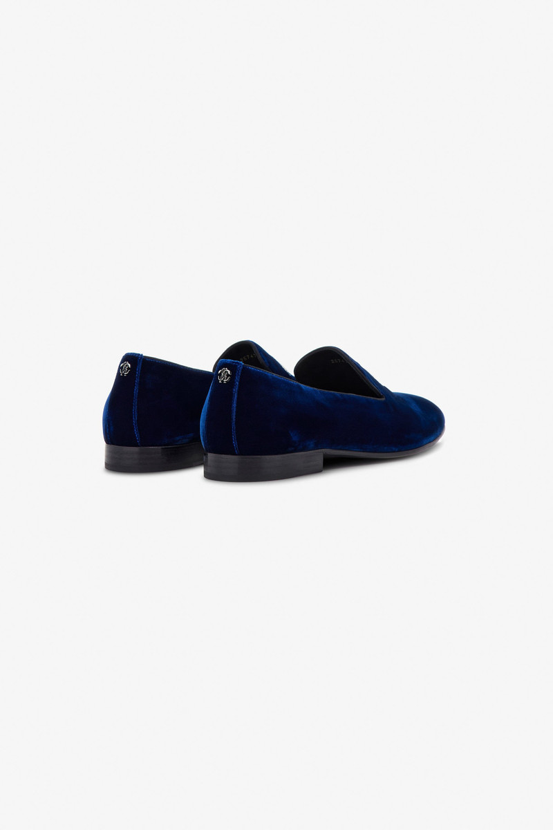 Roberto Cavalli Velvet loafers with Monogram Mirror Snake outlook