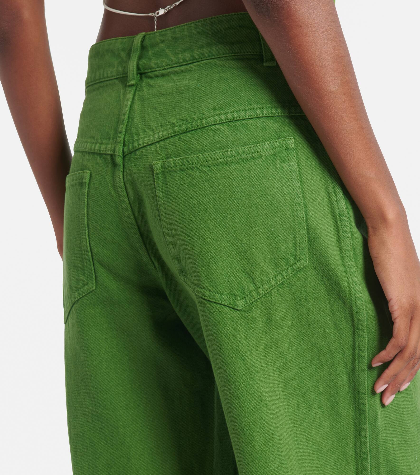 Mid-rise wide-leg jeans - 6