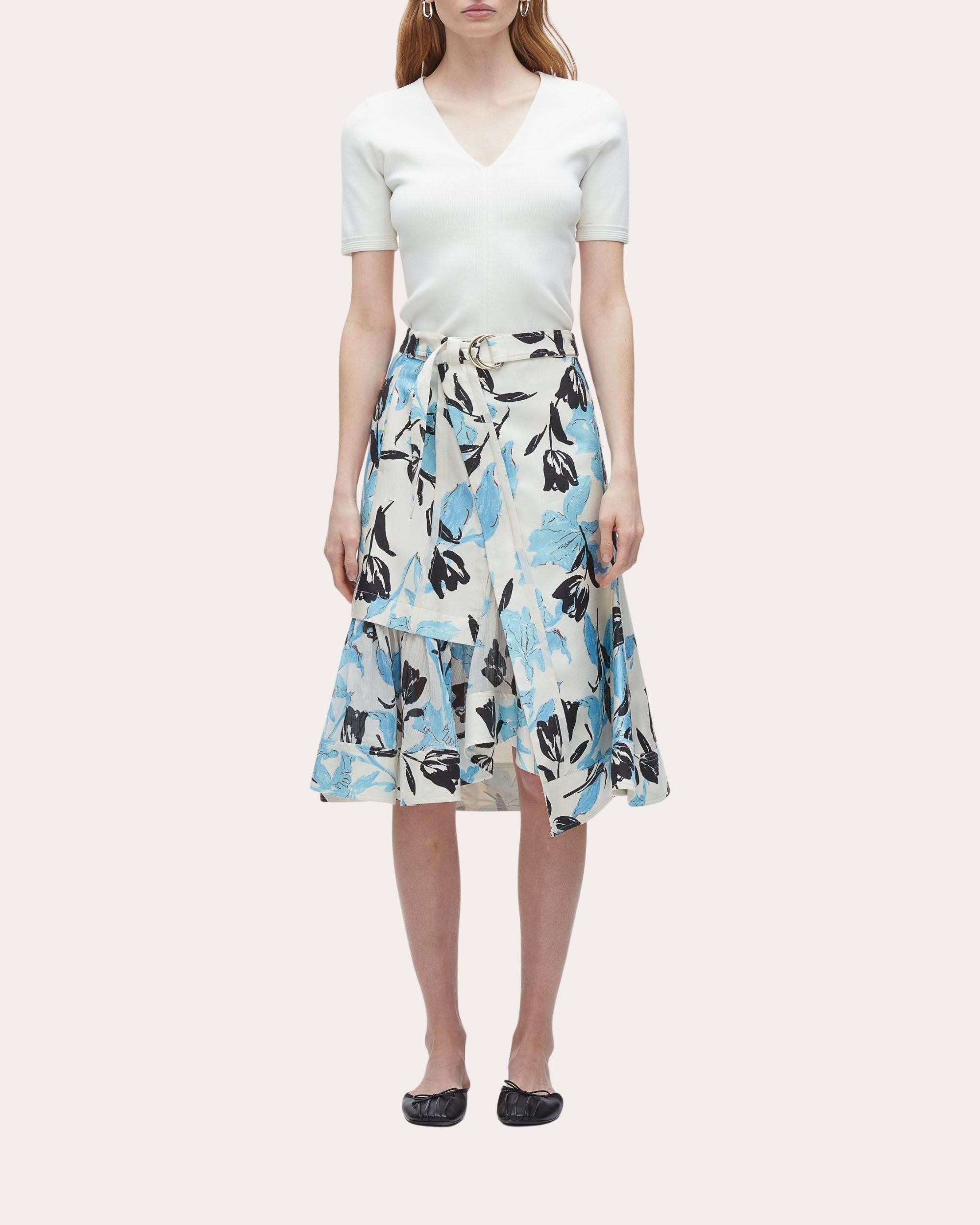 Joyful Tulips Layered A-Line Skirt - 6