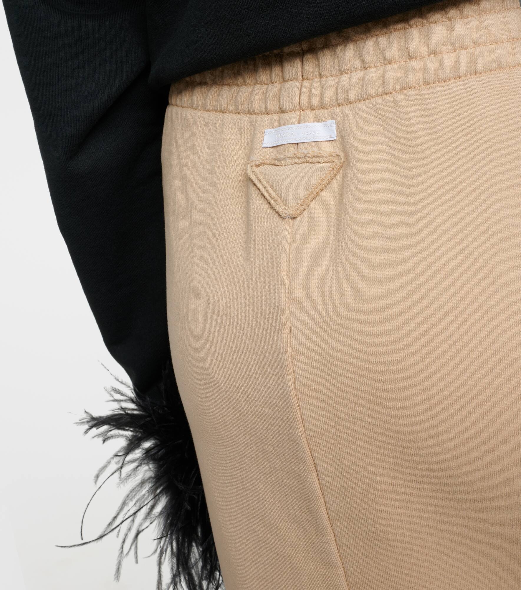Feather-trimmed cotton midi skirt - 6
