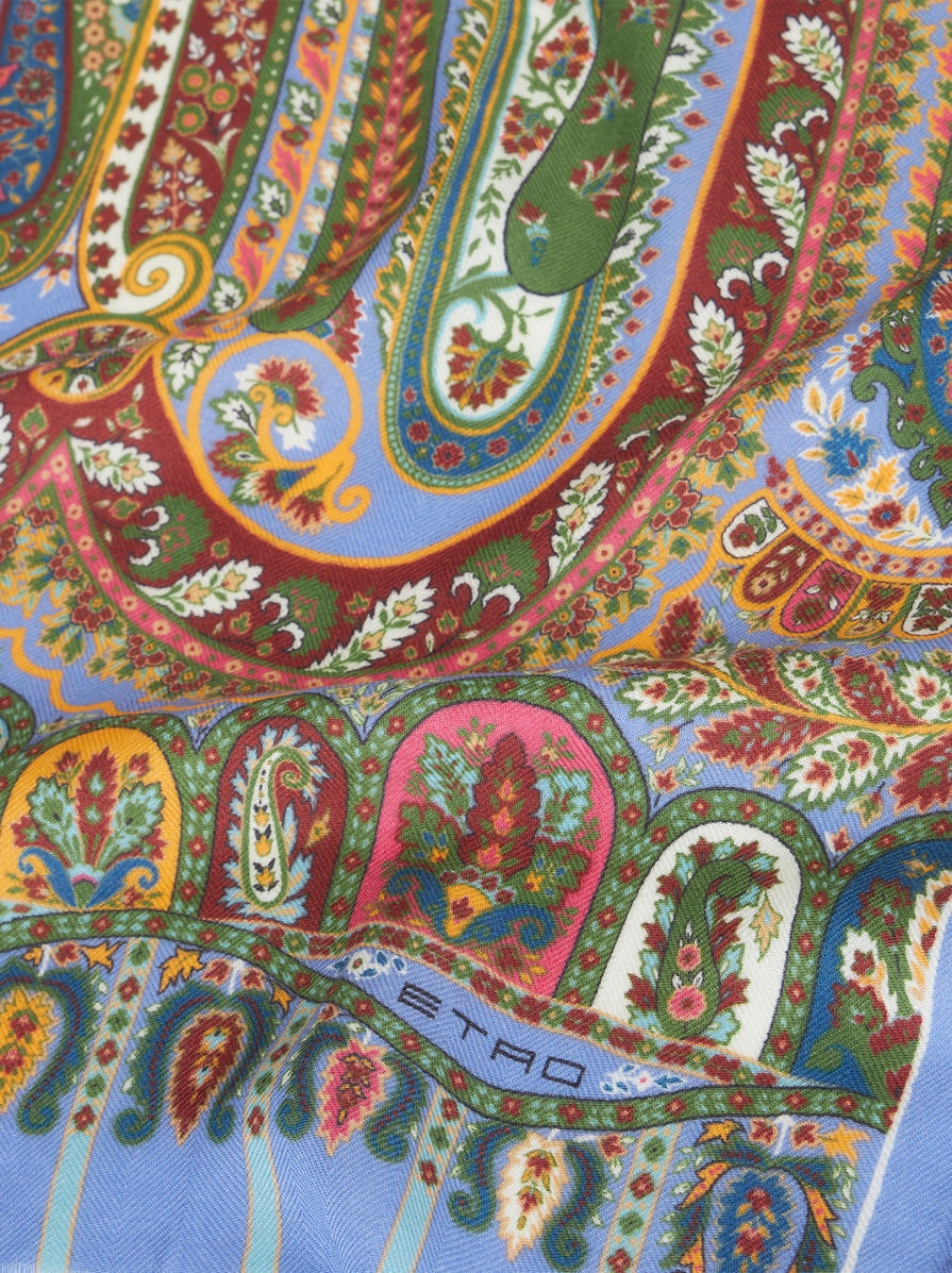 PAISLEY SILK AND CASHMERE SCARF - 3