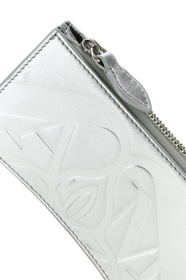 Silver leather card holder - 4