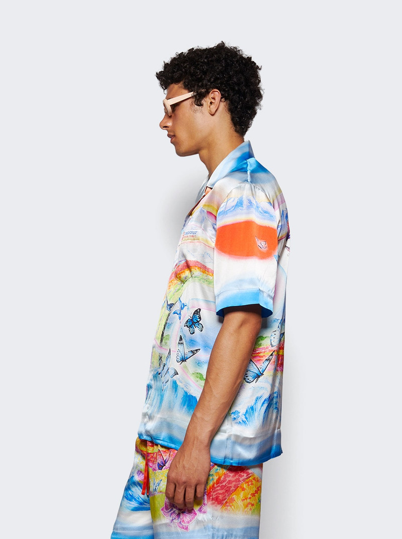 Cuban Collar Short Sleeve Shirt Butterfly Mountain 3