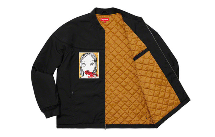Supreme FW19 Week 3 Mug Shot Crew Jacket Back Printing Unisex Black SUP-FW19-386 - 3