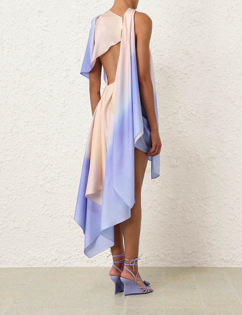 natura scarf mini dress Zimmermann NATURA SCARF MINI DRESS - 1001DS241BLUFLD