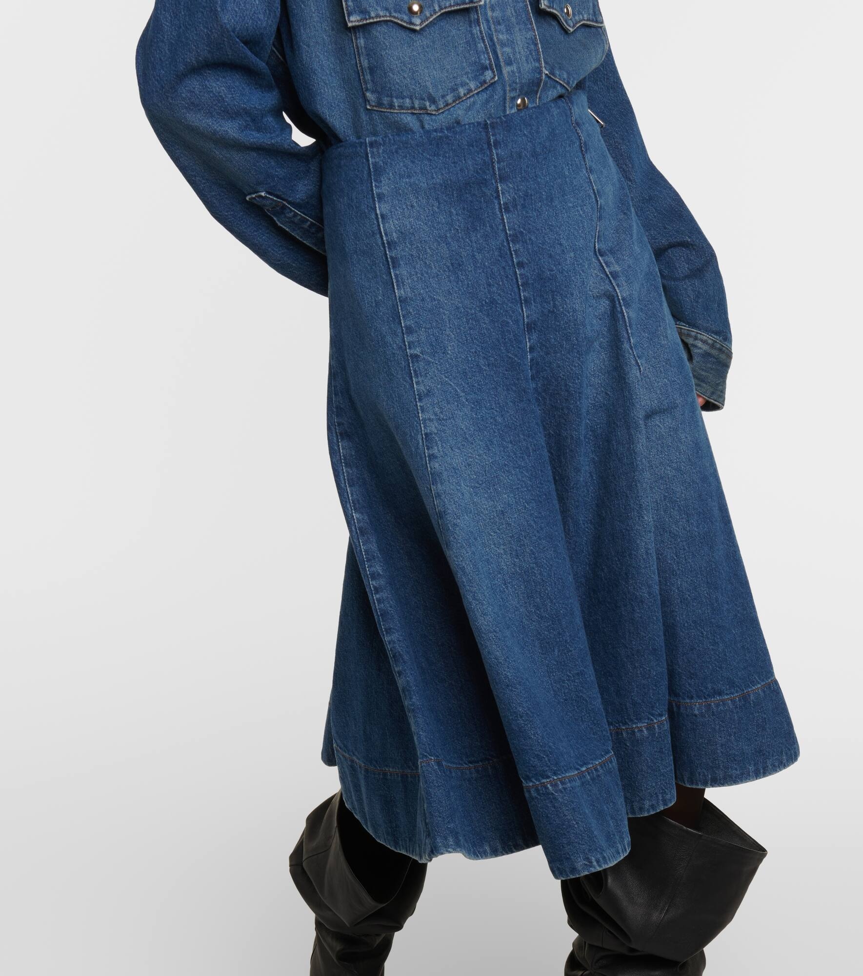 Lennox denim midi skirt - 5