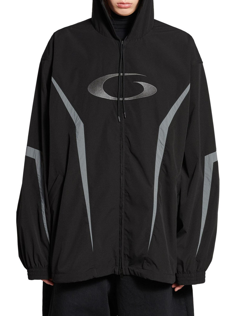 Men's Loop Sports Icon Large Tracksuit Jacket - Black Grey 6