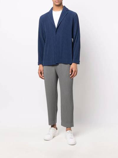 ISSEY MIYAKE pleated straight-leg trousers outlook