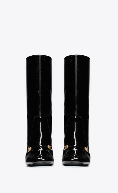 SAINT LAURENT camden boots in patent leather outlook