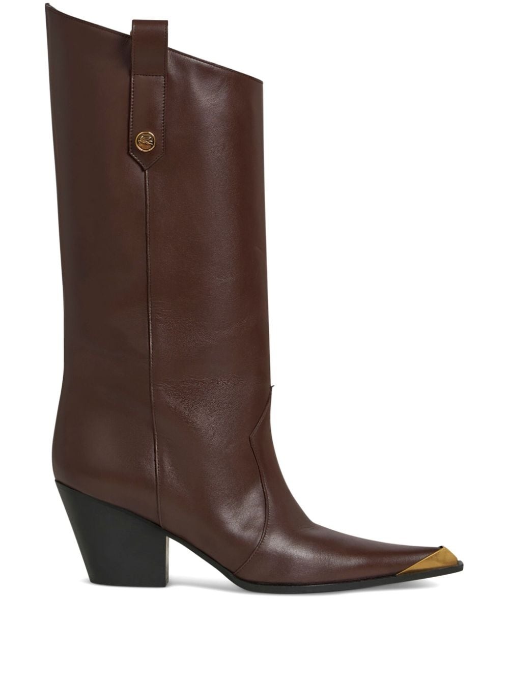 pointed-toe leather boots - 1