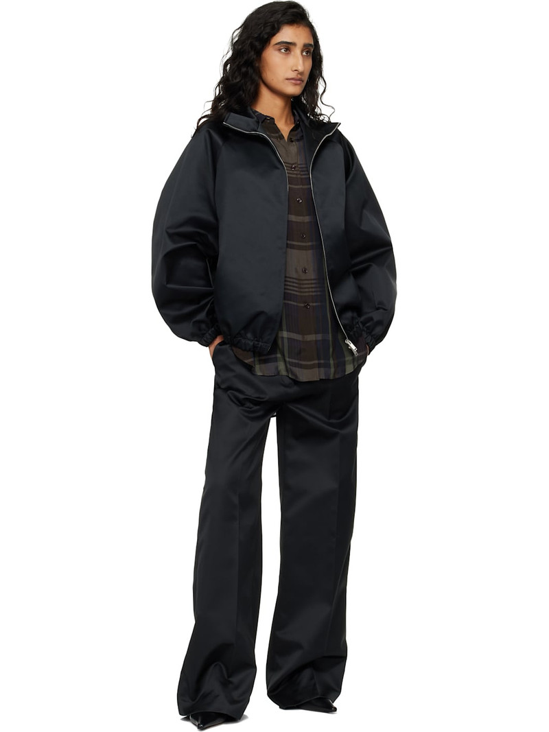 The Frankie Shop Black Brickell Satin Trousers outlook