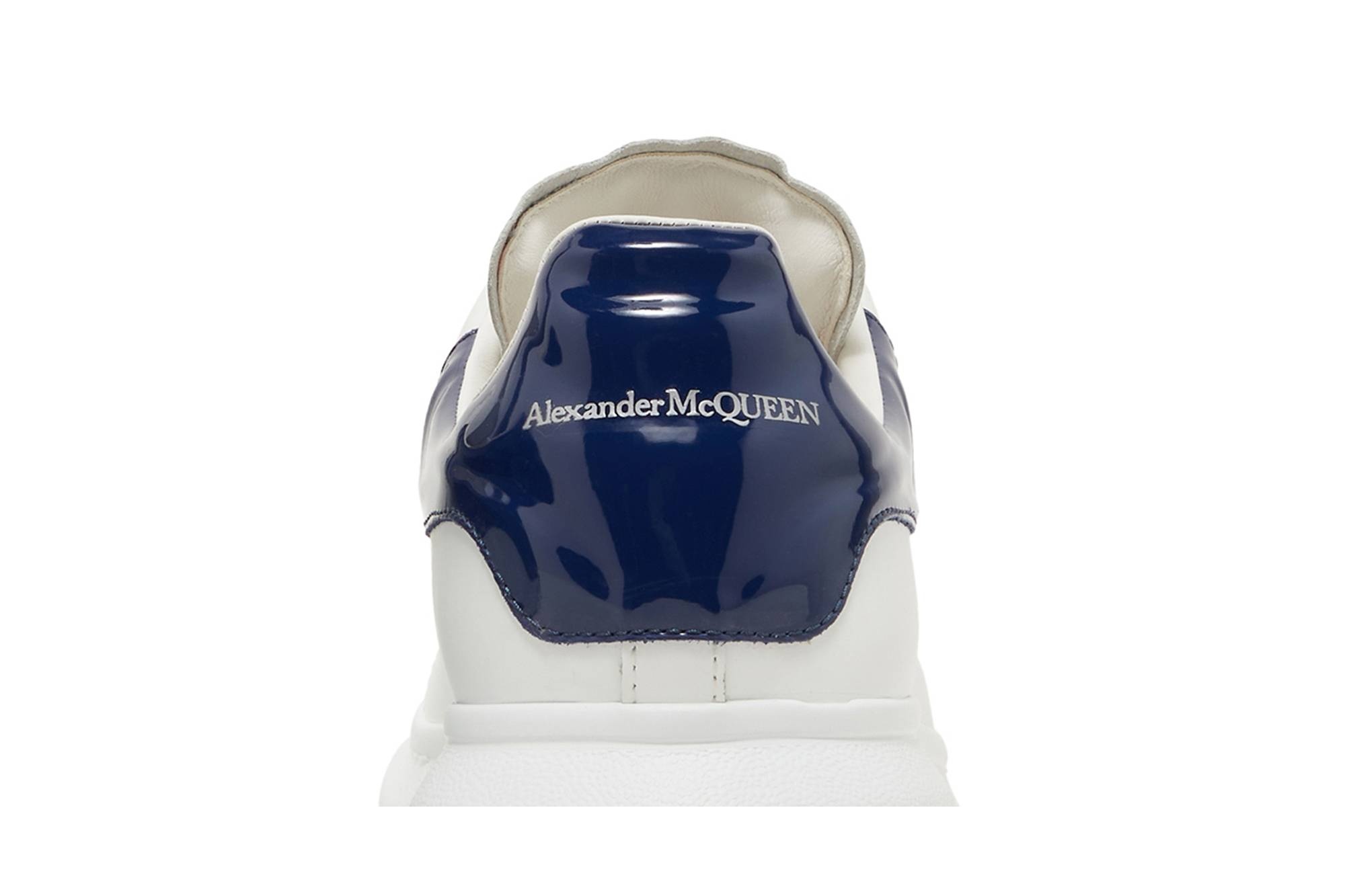 Alexander McQueen Oversized Sneaker 'White Navy Patent' - 7